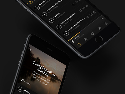 Premium Music App dark theme mobile app music player