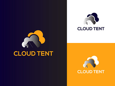 CLOUD TENT LOGO graphic design icon logo logo minimal tent logo traveling