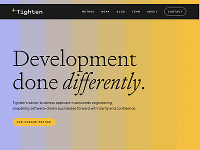 Tighten Homepage design graphic design ui web