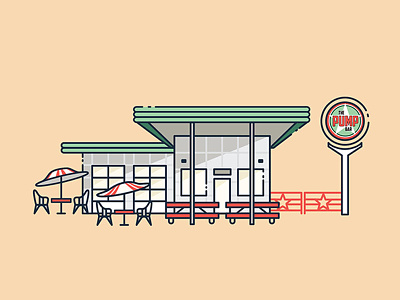 The Pump Bar architecture design graphicdesign icon illustration