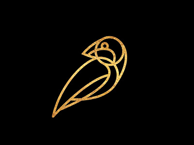 Finch & Co bird gold graphicdesign icon logo vector