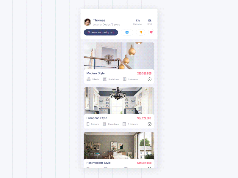 Furniture display and app app card choice gif interior design shopping ui ux