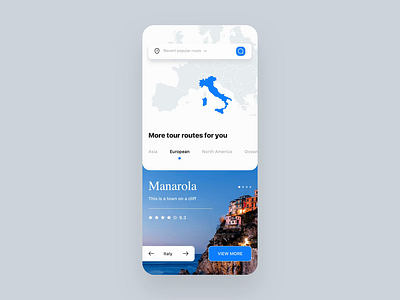 Travel guide App animation app card clean demo design gif guide principle reading scroll travel ui ux