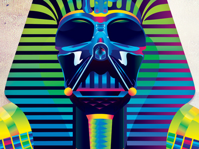 Pharoah Vader bombatt! candy paint color porn darth vader illustrator pharoah vader rakshith ashok vibrant