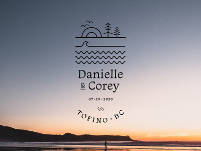 Wedding Design for Danielle and Corey branding design gift illustration logo print typography wedding