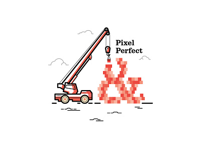 Pixel Perfect badge branding construction design illustration jane lee perfect pixel
