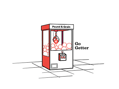 Go-Getter arcade badge branding design illustration jane lee machine responsibility solutions