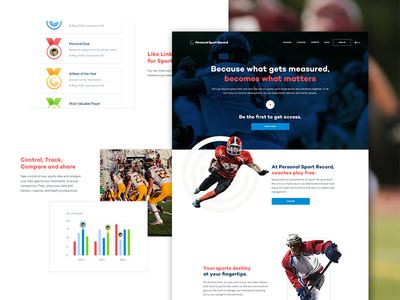 Personal Sport Record Landing Page animation app desktop gif motion principle sport ui ux website