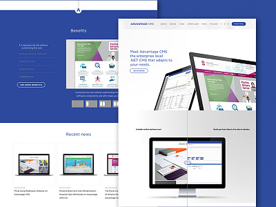 Advantage CMS Landing Page desktop landing ui ux web webdesign webpage website