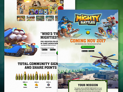 Mighty Battles Landing Page