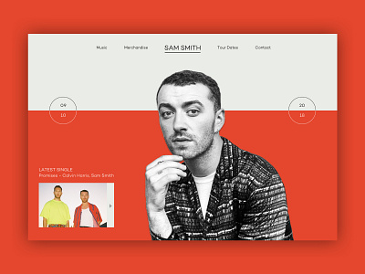 Sam Smith // Music Series clean color design layout music ui ux web design website