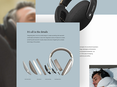 Kokoon design desktop headphones interaction landing page portfolio product design ui ux web web design web page