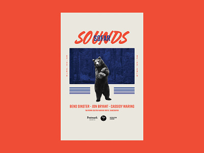 Sofar Music Event Poster #2 animal bear design event graphic illustration music poster typogaphy