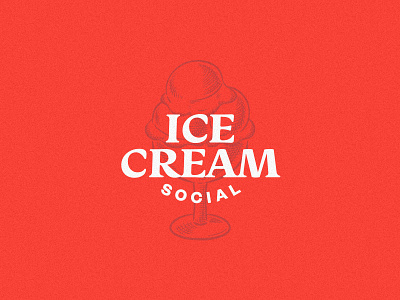 Ice Cream Social branding design ice cream illustration social typography