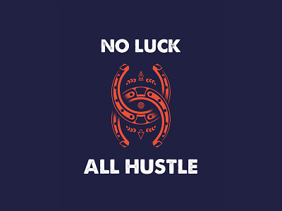 No Luck All Hustle cursor design graphic horseshoe hustle illustration internet luck typogaphy vector