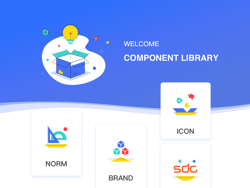 Component library by soso on Dribbble
