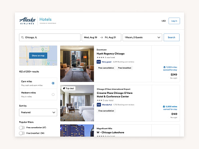 White Label by Rocket Travel: Search Results Page