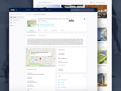 Perkins+Will HUB CRM App Redesign – Contact detail page angular material crm directory library material design responsive responsive desktop application