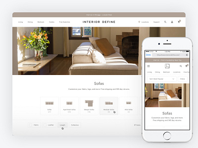 Interior Define Category Page Redesign