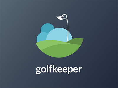 golfkeeper Logo brand identity design illustration logo
