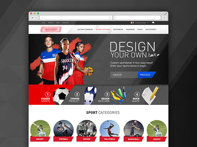 Sports Wear Website dyo sports web design