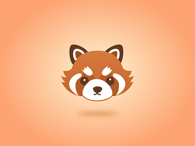 Red Panda bear china design icon logo mascot nepal panda