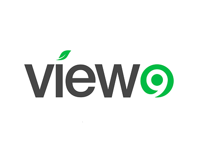 Logo concept for View9 branding face lift green logo revamp