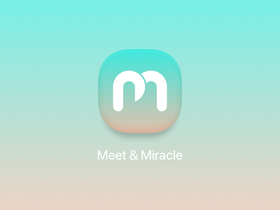 Meet Miracle app colour icon logo ui ux