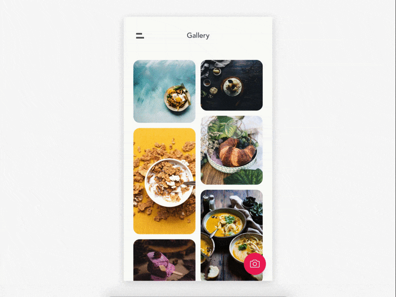 About Food Interaction app colour ui ux