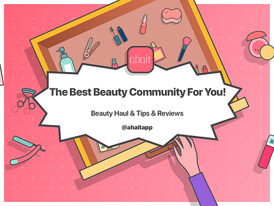 The Best Beauty Community For You card colour illustration ui ux