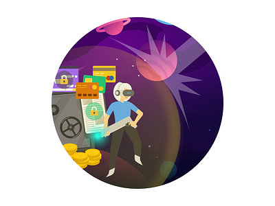 Space war app card colour design icon illustration logo ui ux 图标