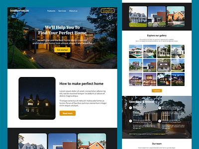 inspirehouse-landingpage adobe xd design home home design homepage interior landing page ui ui design uiux ux ux design web design