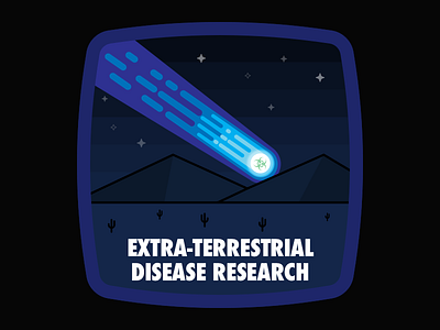 Dystopian Badges: Extra-Terrestrial Disease Research badges comet dystopian space virus