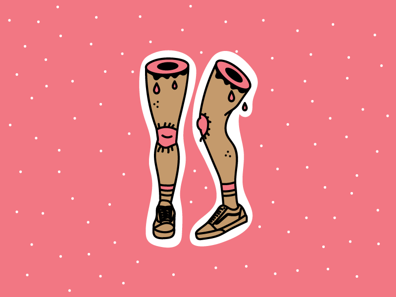 Severed legs sticker by Anja Kohek on Dribbble
