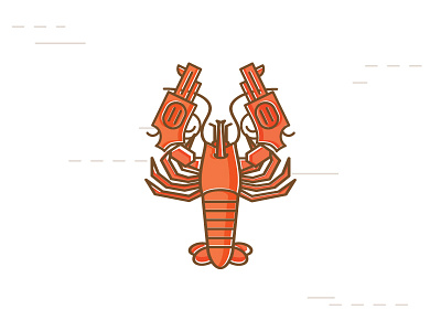 Mobster animal food guns lobster mafia mobster ocean orange sea sea food