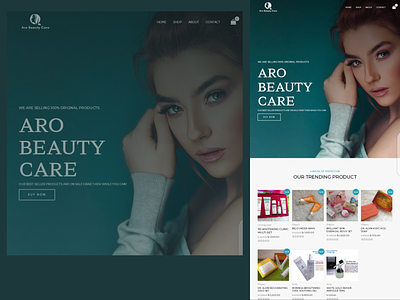 Aro Beauty Care WordPress Website. design elementor squarespace web design wordpress