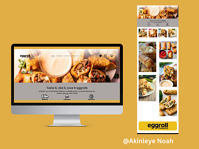 Egg Roll Catering Squarespace design development ecommerce ecommerce website elementor square space website squarespace ui web design wordpress