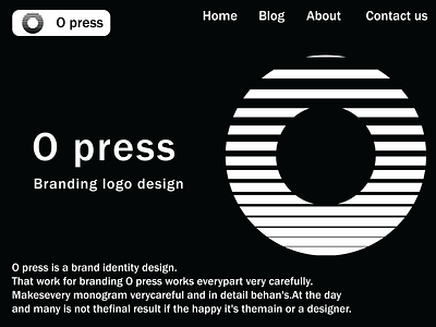O press branding logo design