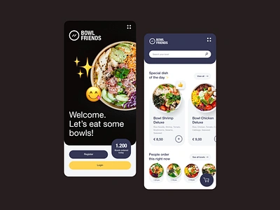 Bowl App Concept app bowl delivery design flat food graphic design interface mobile poke ui web webdesign website