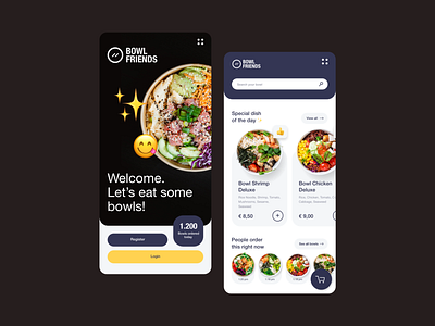 Bowl App Concept app bowl delivery design flat food graphic design interface mobile poke ui web webdesign website