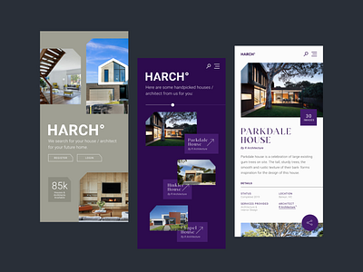 Harch App Concept application architect building concept design flat interface mobile modern ui web webdesign website