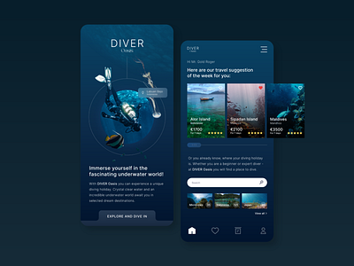 Diver Oasis App Concept