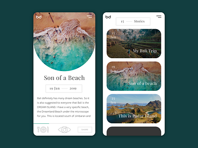 Travel Blog Mobile Concept bali flat interface mobile travel travel agent we design website