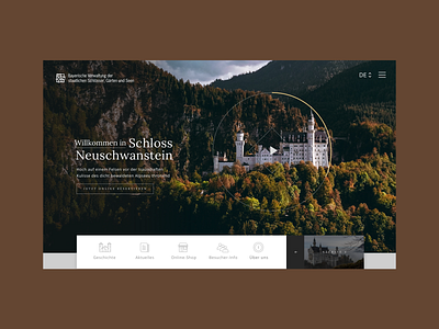 Schloss Neuschwanstein Website Concept