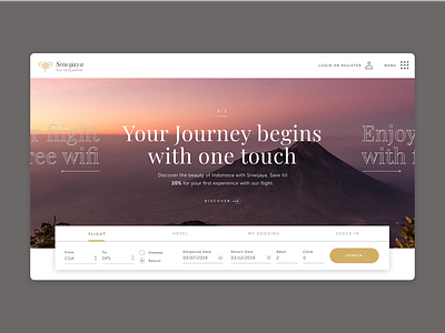 Sriwijaya Website Concept airline booking concept design desktop flatdesign flight indonesia interface mobile travel ui web webdesign website