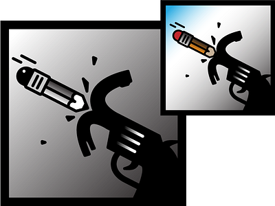 Pen 4 Gun icon pictogram