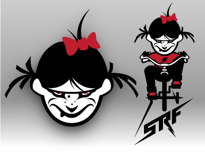 Little Siss cycling graphic logo rebel t shirt