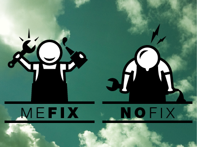 Mefix Nofix icons illustration logo pictograms vector