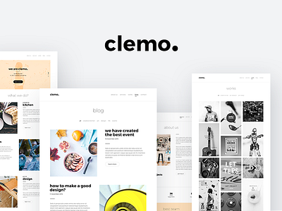 Clemo – PSD Template clean creative interface modern psd template simple ui ux