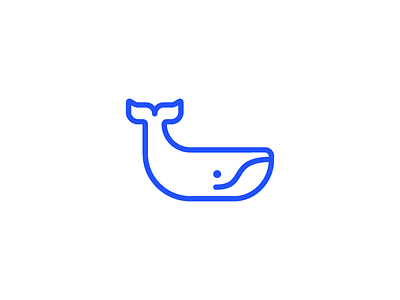 Longaccess badge blue icon identity illustration logo logotype sign whale